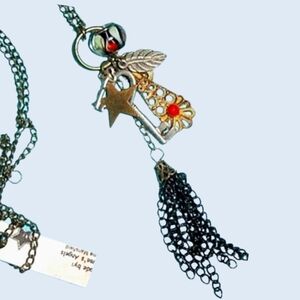 Keys, Star & Tassel Eclectic Necklace